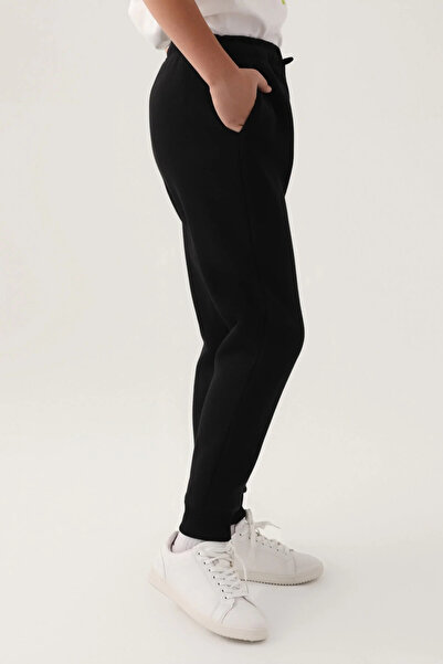Kappa Black Waist Lace-up Pocket Boys' Sweatpants