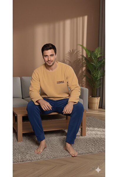 Sude HOMEWEAR ΑΝΔΡΙΚΗ ΣΕΤ ΠΙΤΖΑΜΑ FLEECE