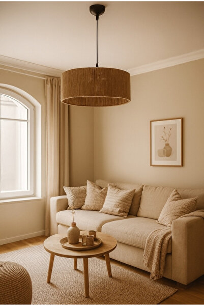 JUTUAL DEKOR Bohem Hasır Avize Rustik Avize Jüt Model Aydınlatma - Prestigio ...