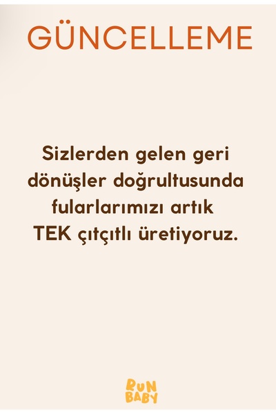runbaby (6 Adet ) %100 Pamuk Müslin Kumaş Çıtçıtlı Bebek Salya Önlük & Fular