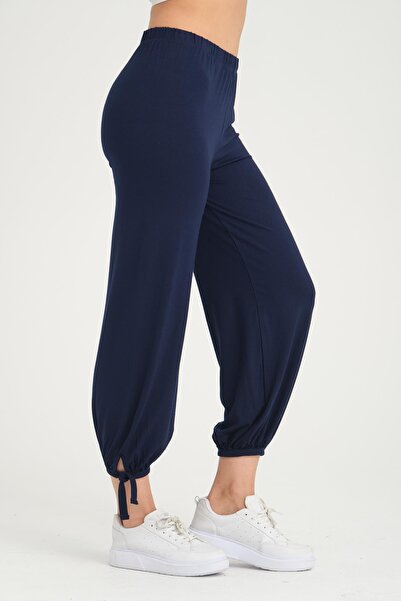 ESPİNA بنطلون شالوار نسائي فضفاض باللون الأزرق الداكن