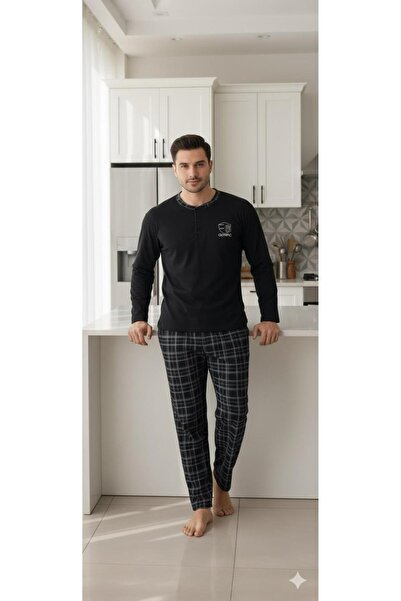 Sude HOMEWEAR Ανδρικό σετ πιτζάμες με μακριά μανίκια