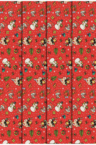 Mia Pera 50x70 Cm Yılbaşı Hediye Paketleme Ambalaj Kağıdı (4’LÜ PAKET)