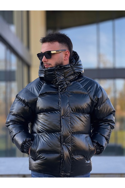 KINGAF Чоловічий надувний куртка з капюшоном