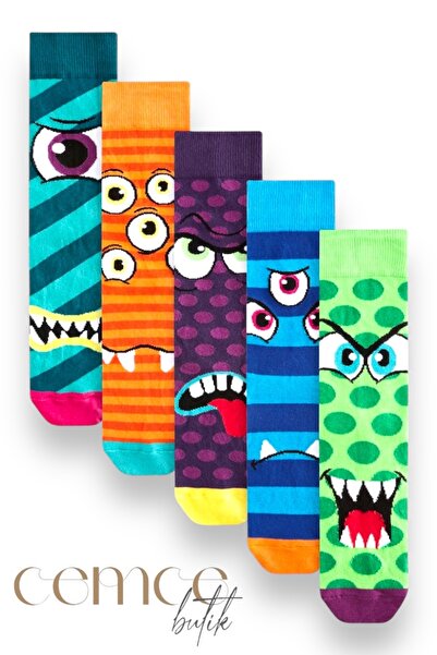 Cemce Butik 4 bucăți șosete cu dungi cu model sport distracție desene animate...