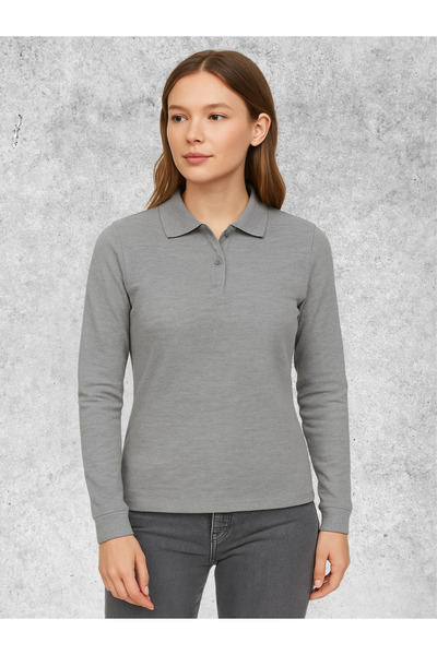 MOLICO Unisex New Season Cotton Transitional Polo Neck Long Sleeve Basic T-Shirt