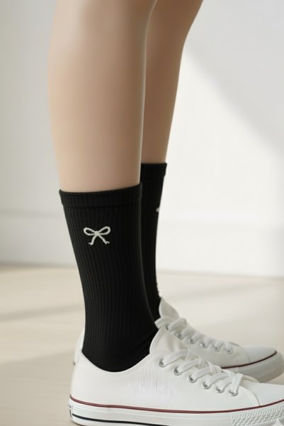 AYDK Bow Embroidered Casual Women's Socket Colorful Summer Winter Cotton Socks Mother's Day Socks