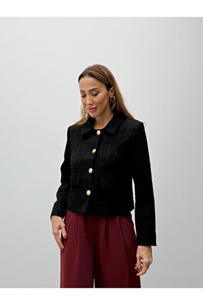 Maldia Shop Дамско сако от туид със златни копчета