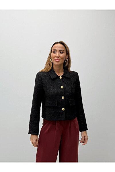 Maldia Shop Дамско сако от туид със златни копчета