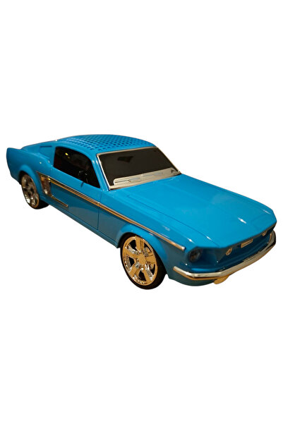 Vision XXI Car Ford Mustang 1967 Fastback, FM Radio, 10W Speaker, USB Cable, Bluetooth Wireless, 25 cm, blue