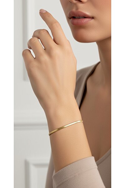 Rua Jewelry سوار فولاذي إيطالي مسطح على شكل ثعبان مصنوع من حجر السمك مقاس 3 م...