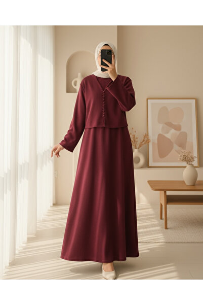 Modamorfo Krop Ceketli Selanik Dress Suit - Burgundy