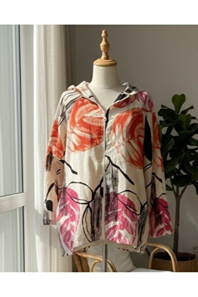 Modamorfo Льняна куртка з фіксованим капюшоном та застібкою-блискавкою з візе...