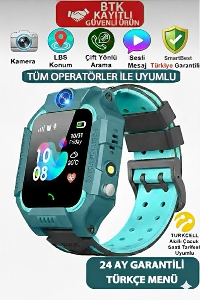 Remina Sim Kart Özellikli Akıllı Çocuk Saati Konum Takip Karşılıklı Görüşme O...