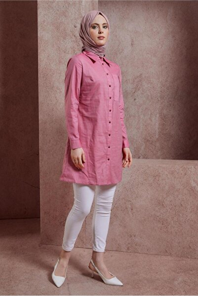 Alvina Cotton Shirt Collar Tunic 44487
