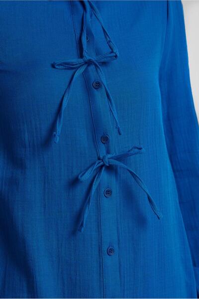 Alvina تونيك من القطن مع تفاصيل ربط 45369