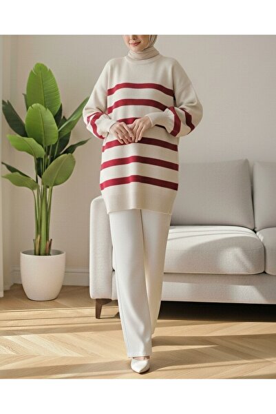 Modamorfo Туннік з круглим коміром і розрізом - червоний