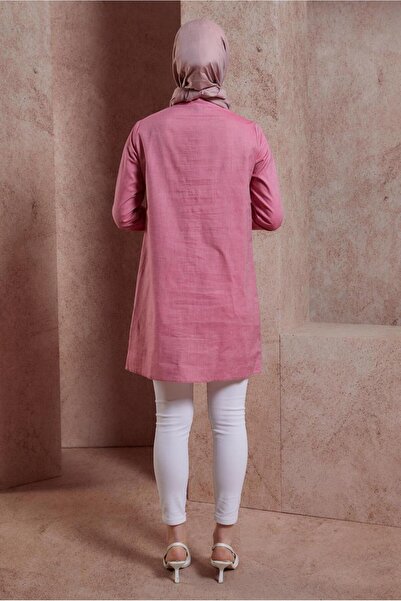 Alvina Cotton Shirt Collar Tunic 44487