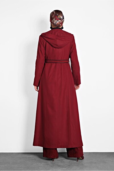 Alvina Hooded and Belted Top Coat 10001