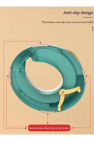 DOMEET Potty Training Toilet Seat Anti-Slip Toilet Trainer Ring with Detachable Cushion Sturdy Handle