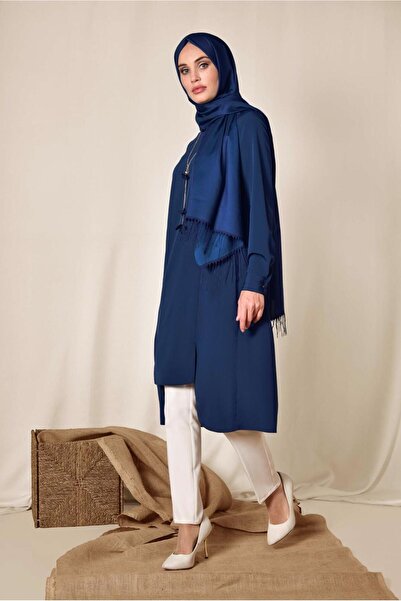 TRENDTESETTÜR ΓΥΝΑΙΚΕΙΟ ΜΠΛΕ ΣΚΟΥΡΟ (A.ΜΠΛΕ ΣΚΟΥΡΟ) ΑΣΥΜΜΕΤΡΙΚΟ ΚΟΛΙΕ ΜΕ ΚΟΛΙΕ ΤΟΥΝΙΚ T 4862