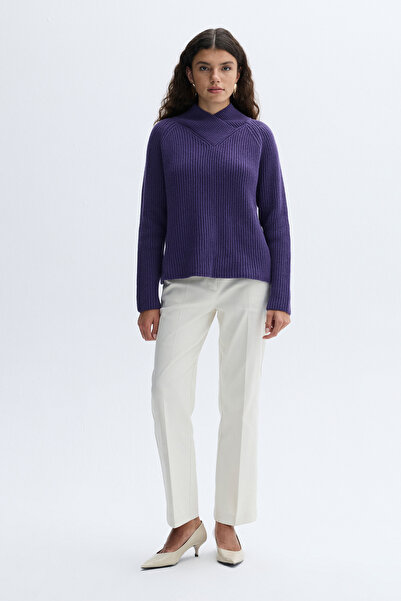 Mudo Double Collar Wool Blend Sweater