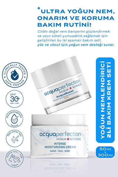 Acqua Perfection Ultra Yoğun Nemlendirici Cilt ve Vücut Bakım Seti Uva-Uvb Ko...