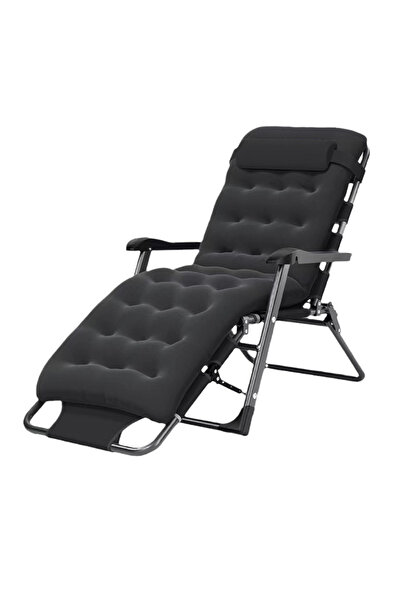 sharpdo Comfy Folding Reclining Lounge Chair with Removable Cushion 178x72x25cm