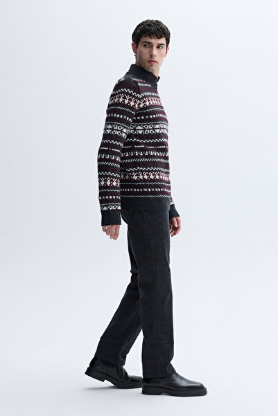 Mudo Jacquard Cycling Collar Sweater