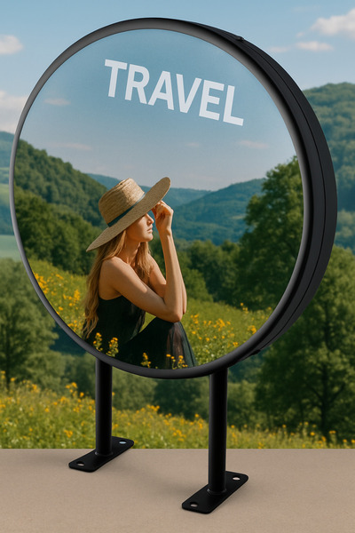 Grand City Media صندوق إضاءة دائري | ثابت - ٥٠×٥٠