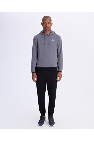 Kappa Authentic Lake Erkek Antrasit Regular Fit Hoodie