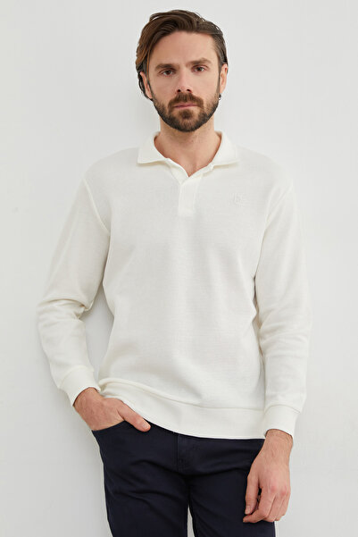 Fulla Moda Embossed Printed Polo Neck Bodysuit