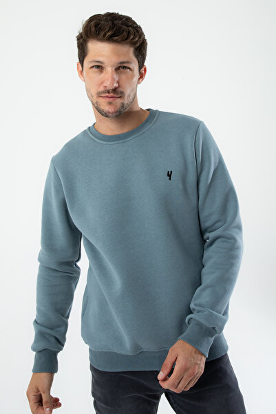 a02teks Men's Organic Fabric Soft Regular Fit Round Neck Sweatshirt