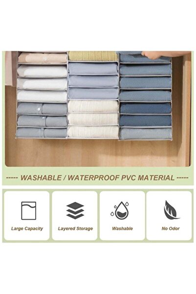 fulina 2 Packs Storage Organizer Hanging, Closet Hanging Shelf, 12-Shelf Hanging Closet Organizers Gray