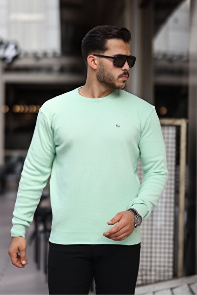 comstar Men's crew neck cotton knit sweater