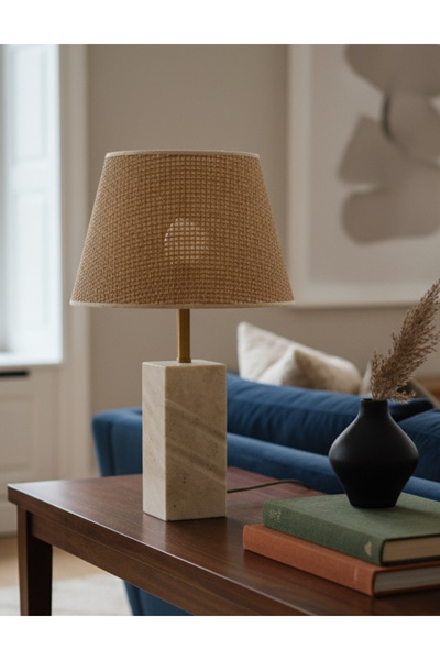 Maisonord Valen Straw Hat Travertine Lampshade