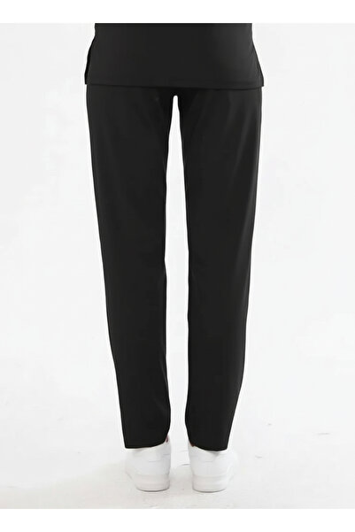 Class Üniforma Χειρουργικό παντελόνι με μονό κάτω μαύρο Lycra Unisex Doctor and Nurse Scrubs