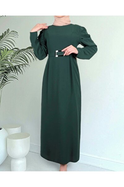 Modamorfo Sukienka z paskiem i rękawami w kształcie arbuza, zapinana na klamrę