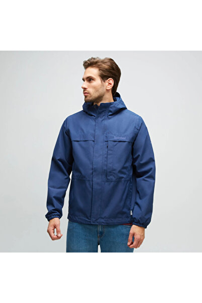 Timberland Tb0A5Xrseyo1-Benton Waterpro Jacket Blue Zippered Regular Fit Men's Raincoat