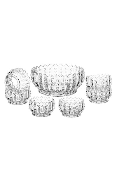 casa rosa 7-piece glass yogurt dessert serving set