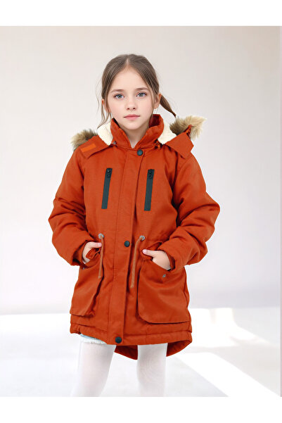 Wild Flower Girl's Winter Coat - Long Winter Canvas Coat - Thick Winter Coat ...