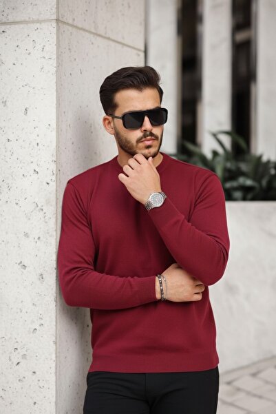 comstar Men's crew neck cotton knit sweater