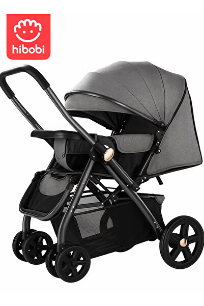 Ominii Premium High-Seat Baby Stroller, Reversible Push, Full Canopy, All-Terrain Suspension, 0–36 Months
