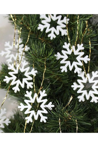 RetroLazer Snowflake Christmas Tree Ornament 12 Pack 8*8cm