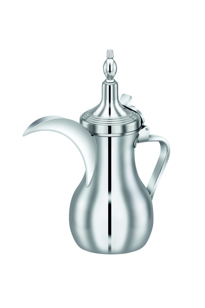 SAFA Dallah Indian Steel Gold Line 36 Ounces. / 119380