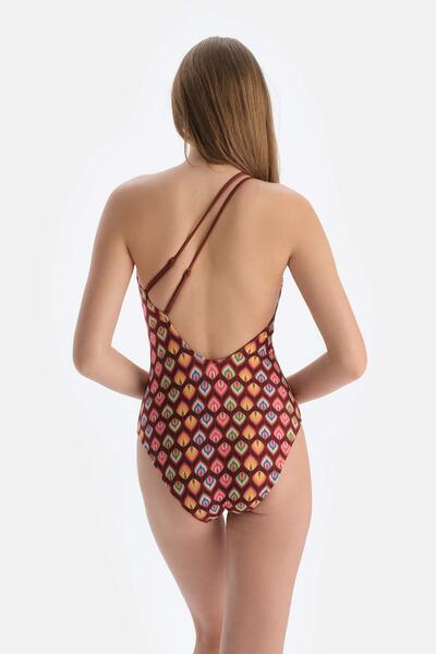 Dagi Καφέ Μαγιό One Shoulder