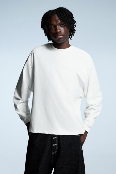 Bershka Boxy fit uzun kollu tişört