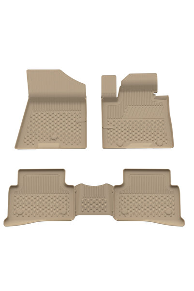 Sahler Hyundai Tucson 2015-2020 Uyumlu Araca Özel Bej 4.5D Havuzlu Oto Paspas...