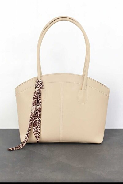 ÖZÜM TAKI Geantă de umăr și de mână de dimensiuni mari pentru femei, culoare bej