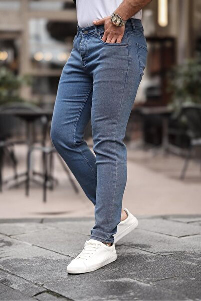 comstar Men's Slim Fit High Waist Skinny Leg Dark Blue Jeans